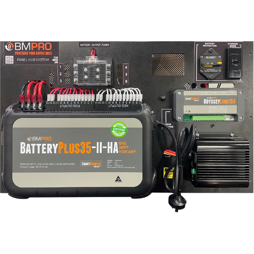 BMPro Batteryplus35 Panelhub System with Odysseylink + Miniboost DC-DC Charger