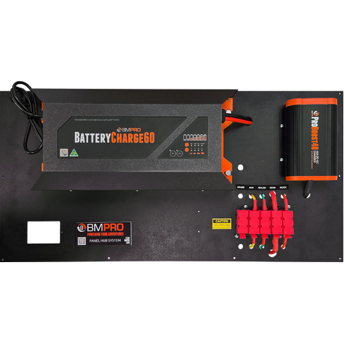 BMPro Xpower100 Panelhub System with BC60 Battery Charger Proboost40 DC-DC Charger