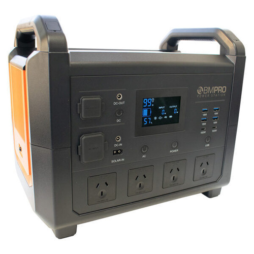 BMPro Portable Power Station with 1600W Pure Sine Wave Inverter 120AH