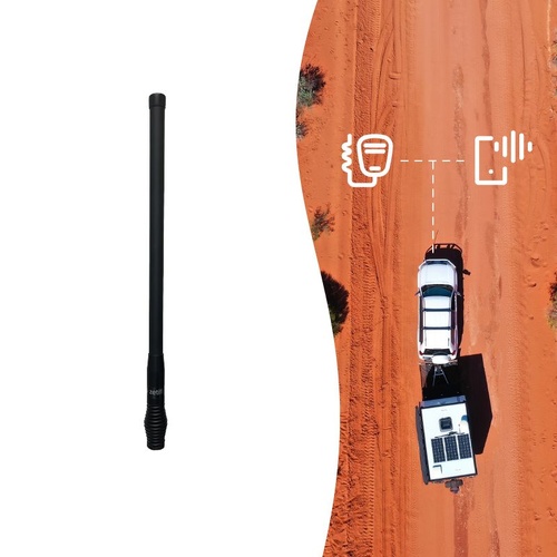 Zetifi UHF & CELLULAR (4G/5G) COMBO SMART ANTENNA 780mm MATTE BLACK
