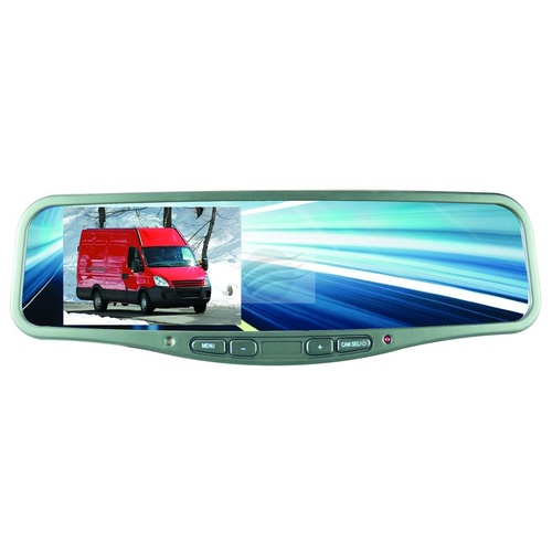 Jaylec 4.3" Tft Lcd Rear View Mirror Screen 12/24V 2X Camera Input