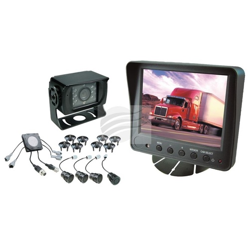 Jaylec 2 In 1 Reverse Camera System & Parkng Sensors 12/24V 5.6" Tft