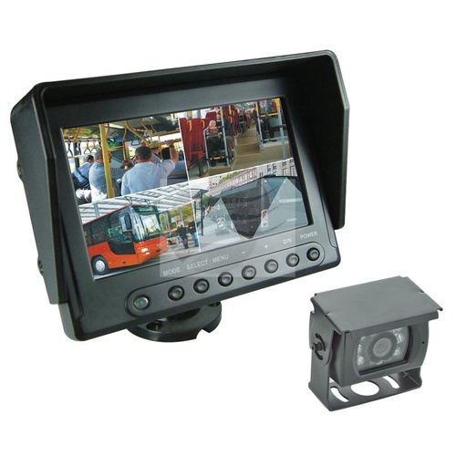 Jaylec 7" Tft Lcd Reverse Camera System 12/24V 4X Camera Input