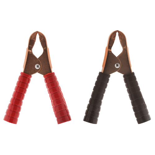 Jaylec Pkt 2 Battery Clamps Insulated Black & Red Clamps 50Amp