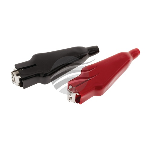 Jaylec Pkt 2 Battery Clamps Insulated Black & Red Clamps 50Amp