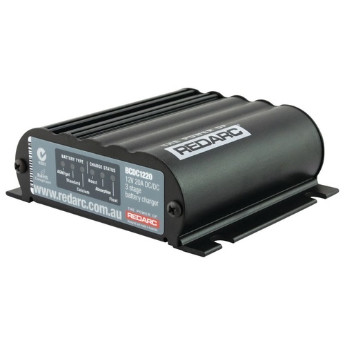 Redarc Battery Charger 3 Stage 20A 9V-32V In, 12V Out (Nom.)