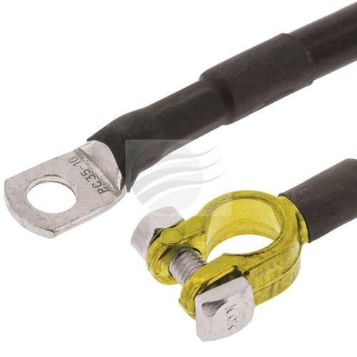 Jaylec Battery Starter Cable Black 18In Or 45Cm - 2 B&S Cable