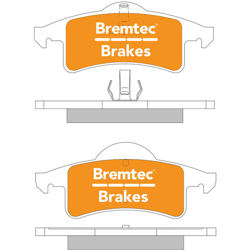 Bremtec Endure 4WD Brake Pads Set Jeep Grand Cherokee 2000-02