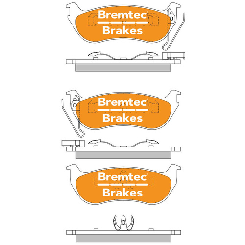 Bremtec Proline Heavy Duty Ceramic+ Zero Dust Jeep Cherokee Kj Kelsey Hayes