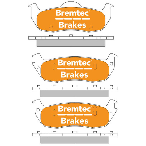 Bremtec Proline Heavy Duty Ceramic+ Zero Dust Jeep Grand Cherokee 2005-