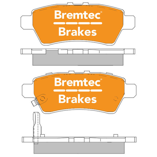 Bremtec Tradeline Brake Pads Set Nissan Navara 2.5 2005-