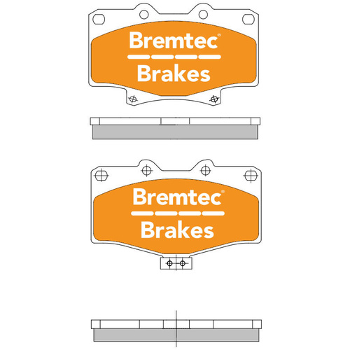 Bremtec Tradeline Brake Pad Set Front Toyota 4 Runner Vzn130 V6