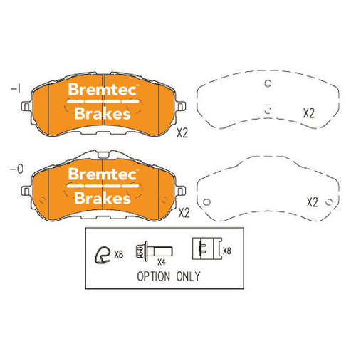 Bremtec Proline Pro Series Rear Disc Pad Ford Everest Ua