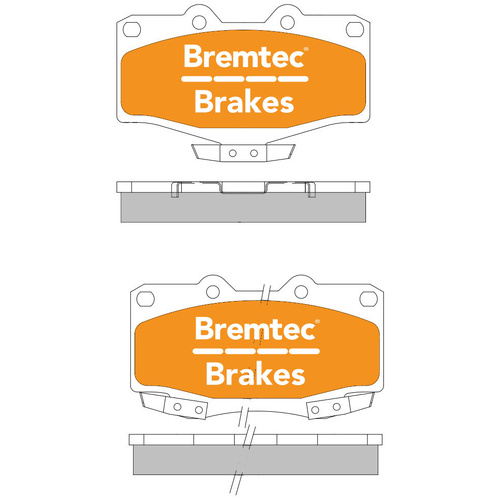 Bremtec Tradeline Brake Pad Front Set Prado KZJ RZJ Foton Tunland