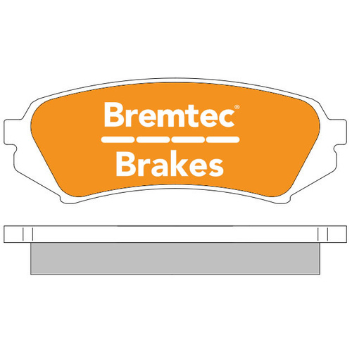 Bremtec Tradeline Brake Pad Rear Set Landcruiser Hdj100 Uzj100