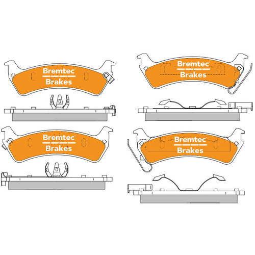 Bremtec Pro-Line Brake Pads Set Jeep Grand Cherokee Zg 1996-99
