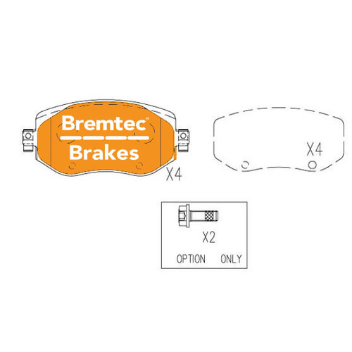 Bremtec Pro-Line Heavy Duty Ceramic Zero Dust Ford F250 Super-Duty 6.0L Frt