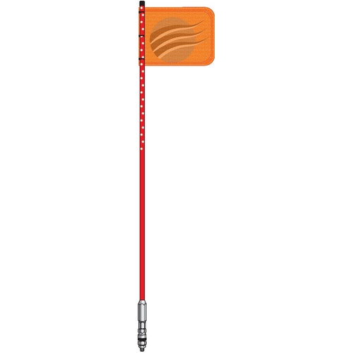 Jaylec LED Lightstick 2.0M 12V, Std Flag, Half LED Strip, Q/R Base