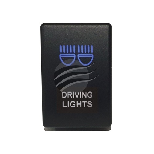 Lightforce Push Button Switch On/Off 12V Drvng Lmp Log Blu/Wht Illm Mux