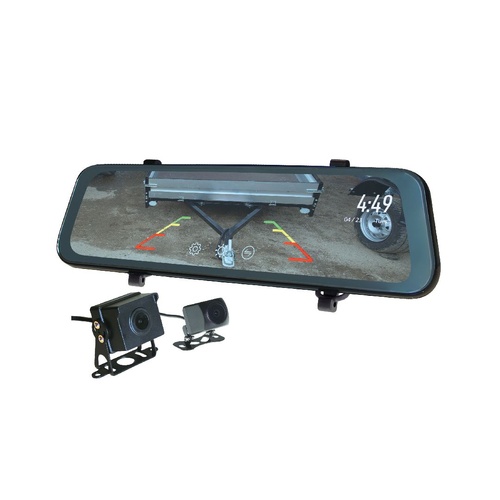 Gator 9" Touch Scrn Mirror Display 1080P Full HD Dual Camera Kit