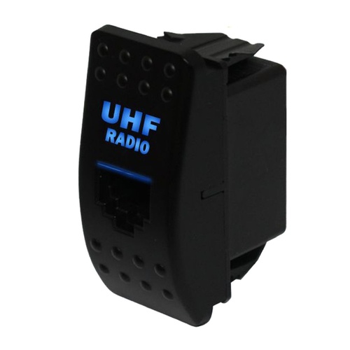 Hulk 4X4 Rj45 Universal UHF Socket Blue Illumination - Carling Style 37 X 21Mm