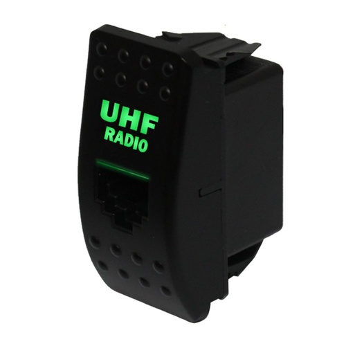 Hulk 4X4 Rj45 Univrsal UHF Socket Green Illumination - Carling Style 37 X 21Mm