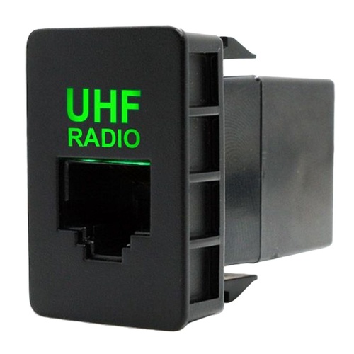 Hulk 4X4 Rj45 UHF Socket Suits Late Toyota Green Led 33 X 22Mm