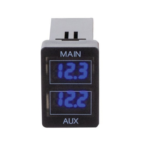 HULK 4X4 Toyota Late Dual DC Voltmeter Blue Illum 12v