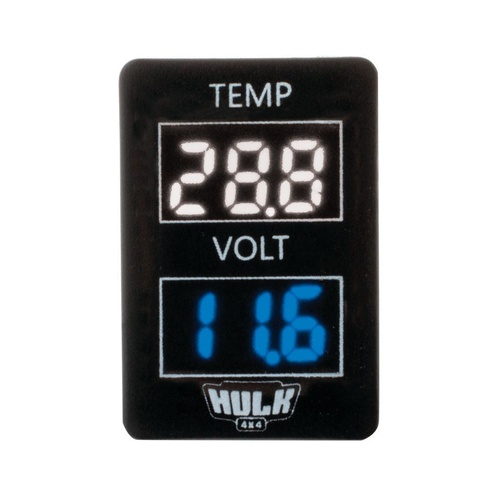 HULK 4X4 Toyota Late Temperature & DC Voltmeter white/blue illum12v