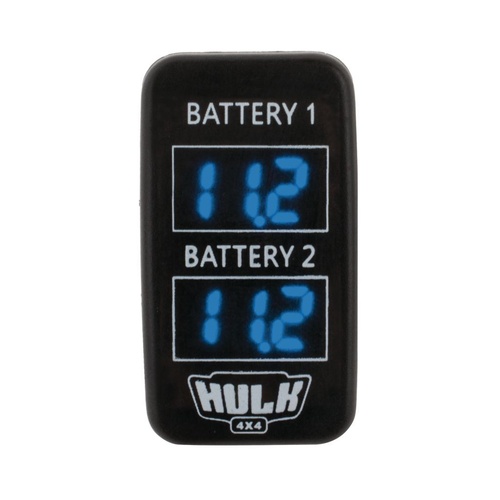 HULK 4X4 Toyota Early Dual DC Voltmeter Blue Illum 12v