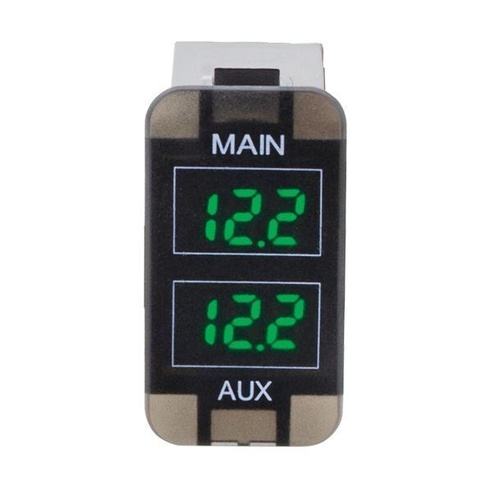 HULK 4X4 Toyota Early Dual DC Voltmeter Green Illum 12v