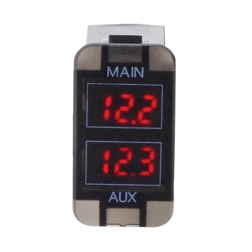 HULK 4X4 Toyota Early Dual DC Voltmeter Red Illum 12v