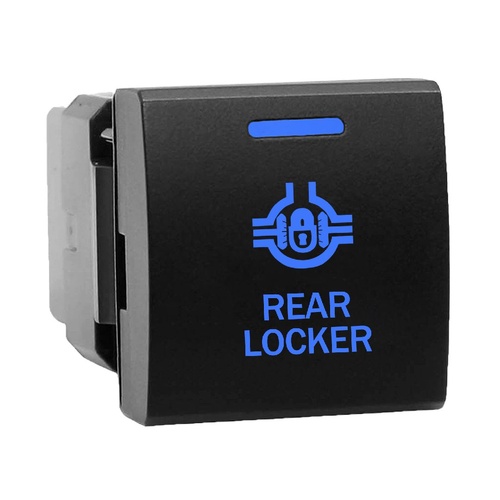 Hulk 4X4 Switch Push Button On/Off 12V Rear Locker Suits Prado 150 Ser 2017 On Blue Illum