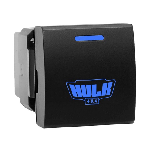 Hulk 4X4 Switch Push Button On/Off 12V Hulk 4X4 Logo Suits Prado 150Ser 2017 On Blue Illum