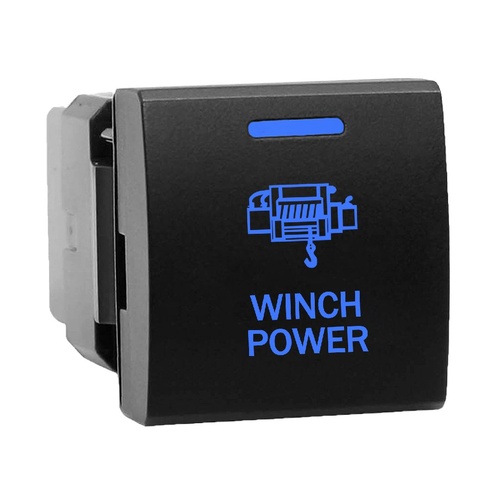Hulk 4X4 Switch Push Button On/Off 12V Winch Power Suits Prado 150 Ser 2017 On Blue Illum