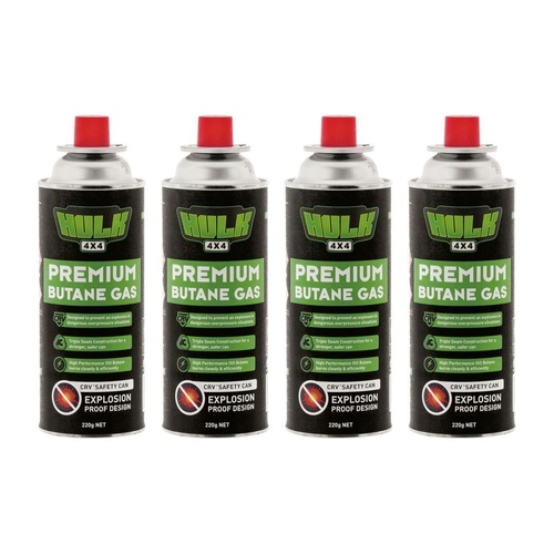 HULK 4X4 Premium Butane Gas 4 Pack