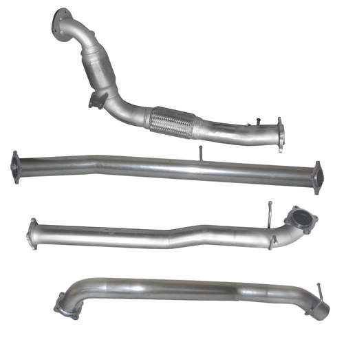HULK 4X4 FORD RANGER & MAZDA BT50 2011-08/2016 - Stainless Steel Exhaust Kit with Muffler Delete