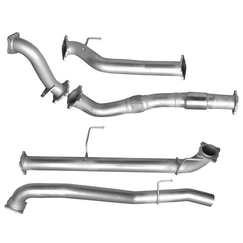 HULK 4X4 HOLDEN COLORADO ISUZU DMAX T/CAB SWB 3050mm 3L - Stainless Steel Exhaust Kit