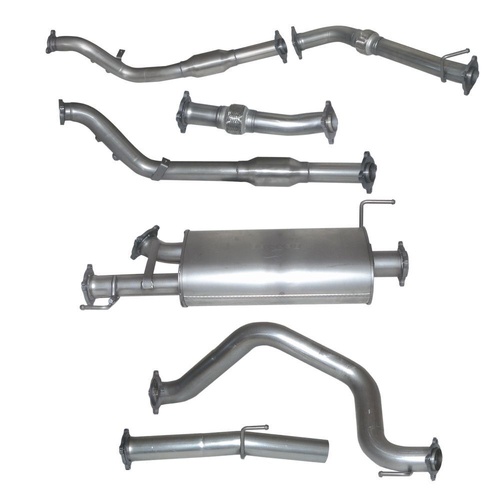 HULK 4X4 Toyota LandCruiser 200 Series 1VD V8TD Non-DPF Muffler Delete 2007-15 - Stainless Steel Exhaust Kit