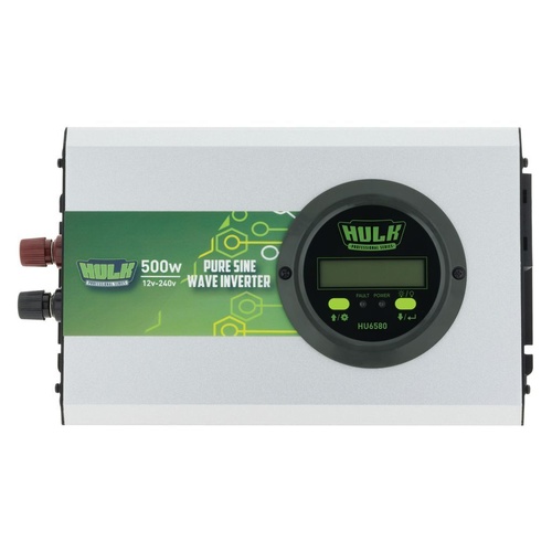 HULK 4X4 Pure Sine Wave Inverter 500W 12VDC to 240VAC True Sine Wave