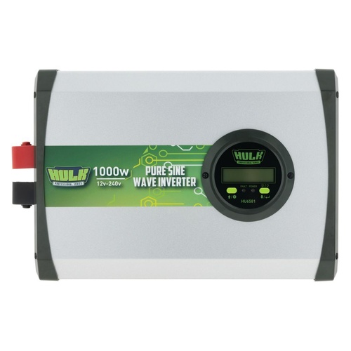 HULK 4X4 Pure Sine Wave Inverter 1000W 12VDC to 240VAC True Sine Wave