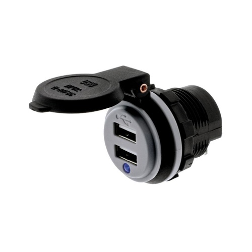 HULK 4X4 Dual USB Socket - 90 Degree Terminals
