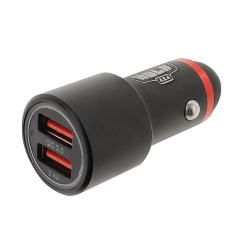 HULK 4X4 Dual USB In Car Socket Charger - QC3.0 & 2.4 Amp