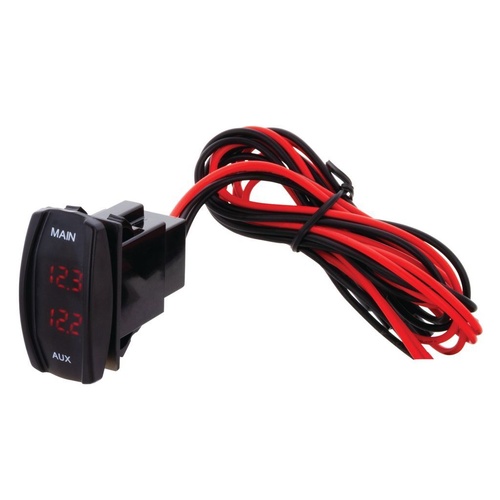 HULK 4X4 DUAL SWITCH SIZE VOLTMETER RED
