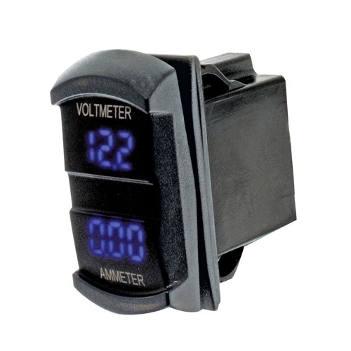HULK 4X4 Switch Size Dual Voltmeter & Ammeter