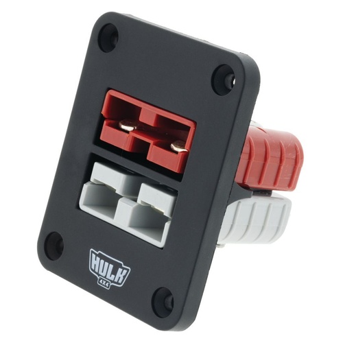 HULK 4X4 Double Flush Mount Housing with 50A Red & Grey Plugs