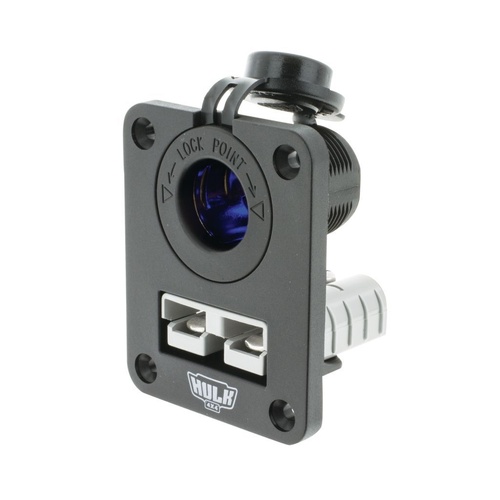 HULK 4X4 Double Flush Mount Housing with 50A Plug & Accessory Socket
