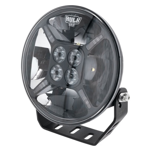 HULK 4X4 LED Driving Light 9 Inch Round (Black Fascia) with Front Position Lamp