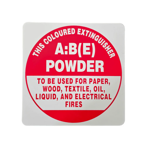 Firebox IDABE Identification Disc for Dry Chemical Powder Extinguishers
