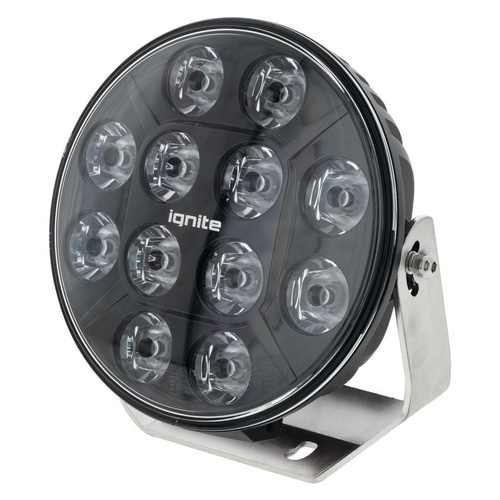 Ignite 9 Inch Round LED Driving Light Kit - Black - Spot Beam